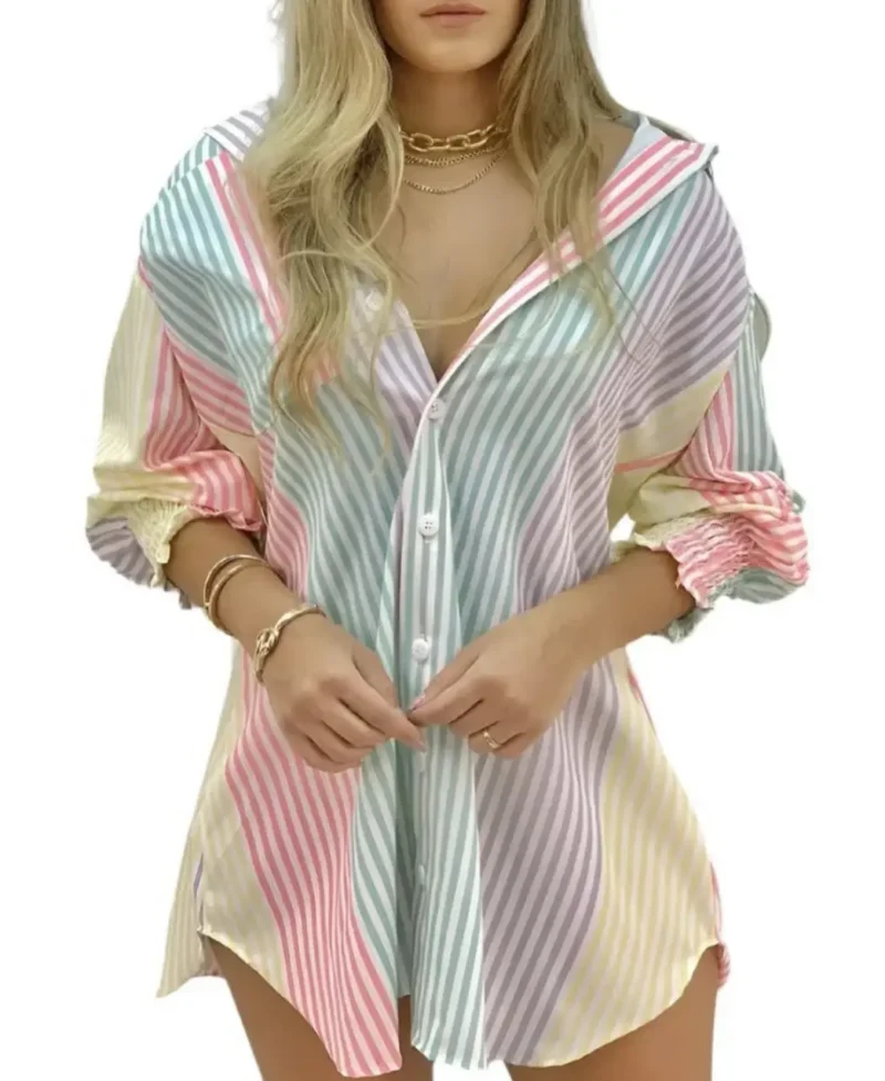“Sheer Sexy” Button Up Shirt Sweater
